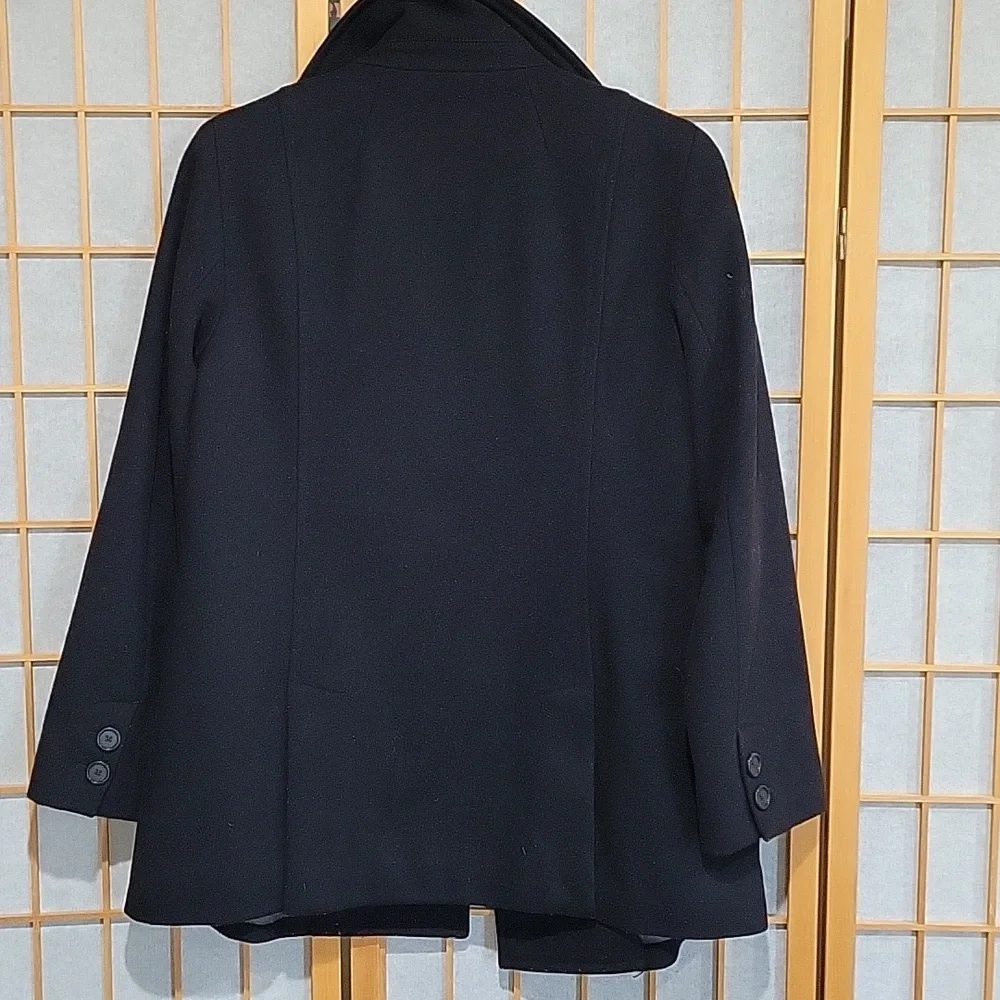 J. Crew black double breasted wool and thinsulate peacoat - Picture 9 of 13